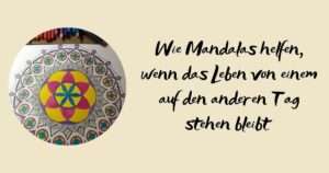 Mandala Bild mit Buntstiften